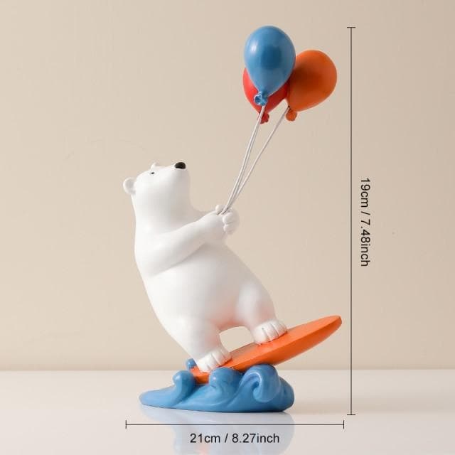 Balloon Surfing Polar Bear dylinoshop