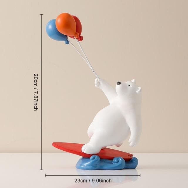 Balloon Polar Bear Surfer dylinoshop