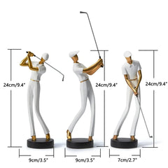 Modern Golfer Figurines Feajoy