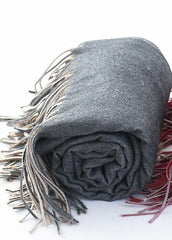 warm women tassel gray scarves small fresh imitation cashmere scarf AM-SCF191107