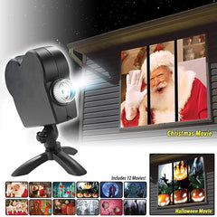 Window Projector with Animated Holiday Season Display DYLINOSHOP