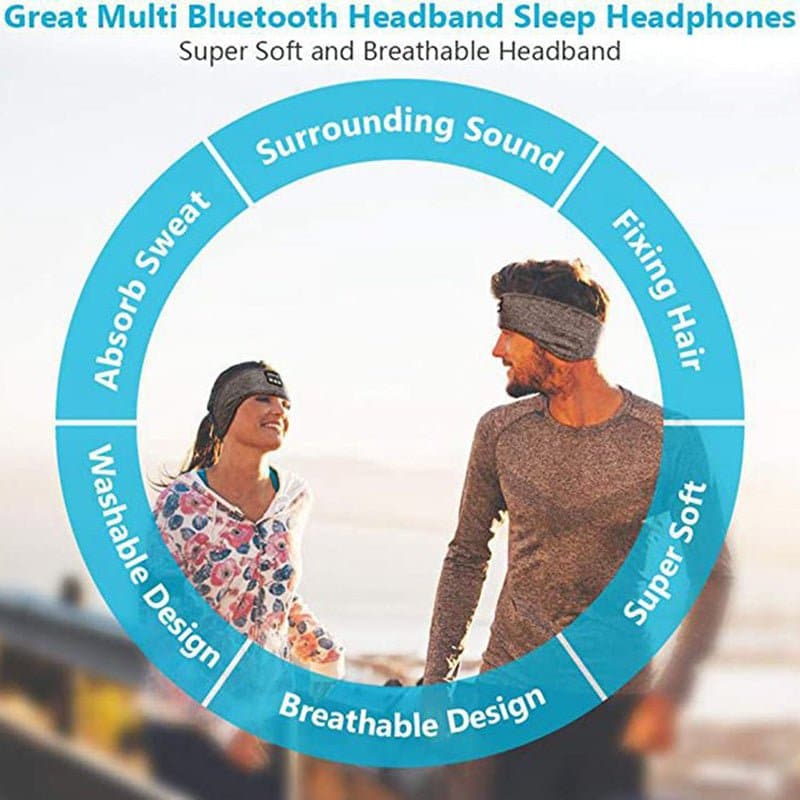 2-in-1 Wireless Sleeping Headphones Sports Headband DYLINOSHOP