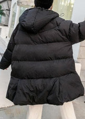 women black Parkas for women oversized snow jackets big pockets hooded winter coats AT-DJK191203