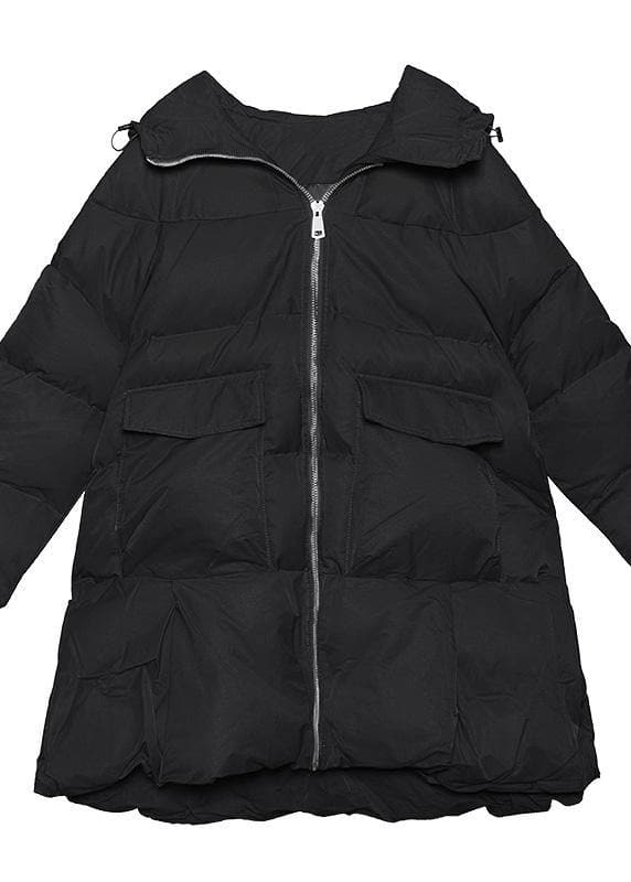 women black Parkas for women oversized snow jackets big pockets hooded winter coats AT-DJK191203