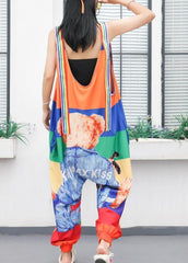 women jumpsuit cartoon print loose ming harem strap pants dylinoshop